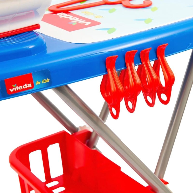 Giochi d'Imitazione Vileda Asse da Stiro per Bambini, playset da Gioco che Include Asse, Ferro da Stiro e accessori Vileda Asse da Stiro per Bambini, playset da Gioco che Include Asse, Ferro da Stiro e accessori