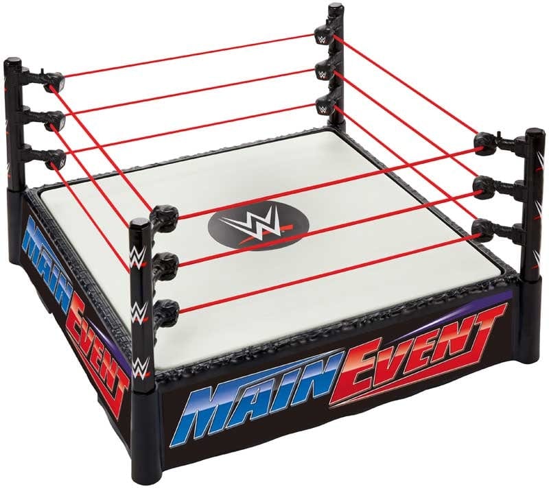 Action figure Mattel WWE Superstar Ring, playset con tappeto del ring molleggiato e corde elastiche Pro Tension 6+ anni - JDJ20 Mattel WWE Superstar Ring, playset con tappeto del ring molleggiato e corde elastiche Pro Tension 6+ anni - JDJ20