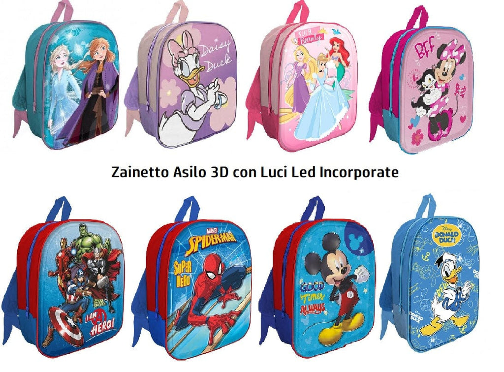 Zaini Zaino Asilo per Bambini con Luci Led dei Personaggi Disney Zaino Asilo per Bambini con Luci Led dei Personaggi Disney