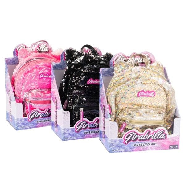 Make Up Bambini Zaino Girabrilla Gattino, Zainetto Kitty con Paillettes Reversibili