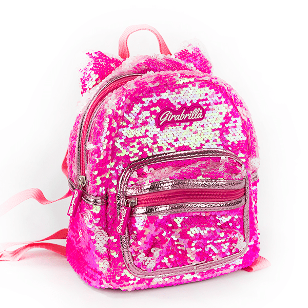 Make Up Bambini Zaino Girabrilla Gattino, Zainetto Kitty con Paillettes Reversibili