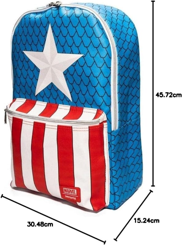 Zaini Zaino Scuola Captain America 45cm con Spilla - Loungefly Zaino Scuola Captain America 45cm con Spilla - Loungefly