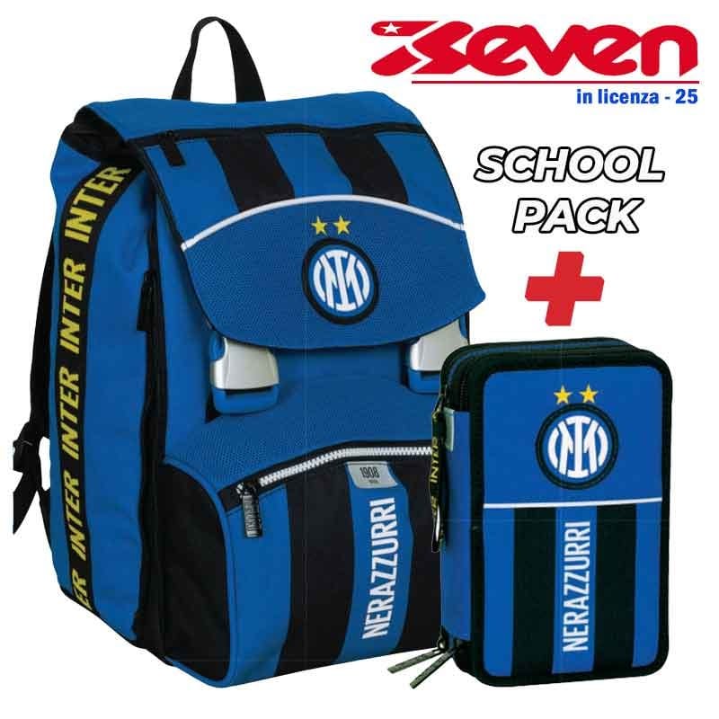 Zaini Zaino Scuola Inter + Astuccio 3 Zip (Promo Pack 2025) - Seven Zaino Scuola Inter + Astuccio 3 Zip (Promo Pack 2025) - Seven