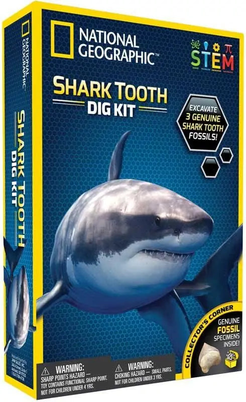 National Geographic Denti di Squalo kit Scava e trova i Fossili - The Toys Store