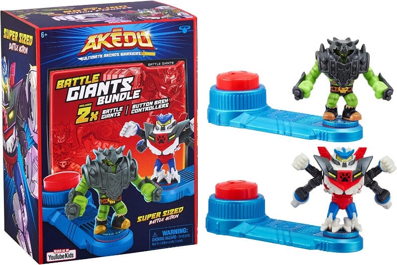 Bambole, playset e giocattoli Akedo personaggi Giganti Vs Pack, Scratch-Atron VS Tonk - Giochi Preziosi Akedo Ultimate Arcade Warriors set 2 Giochi Preziosi