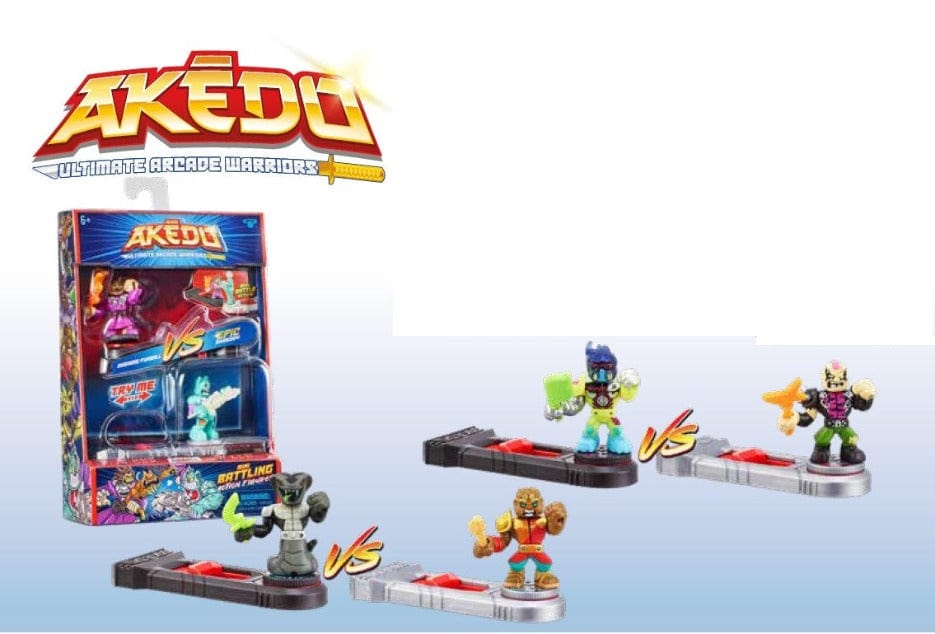 Bambole, playset e giocattoli Akedo set 2 Personaggi Nuova Serie, Ake06000 Akedo Ultimate Arcade Warriors set 2 Giochi Preziosi
