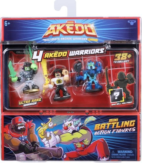 Bambole, playset e giocattoli Akedo Ultimate Arcade Warriors set 4 Personaggi Assortiti Akedo Ultimate Arcade Warriors set 4 Personaggi