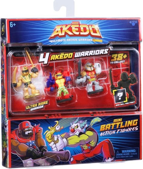 Bambole, playset e giocattoli Akedo Ultimate Arcade Warriors set 4 Personaggi Assortiti Akedo Ultimate Arcade Warriors set 4 Personaggi