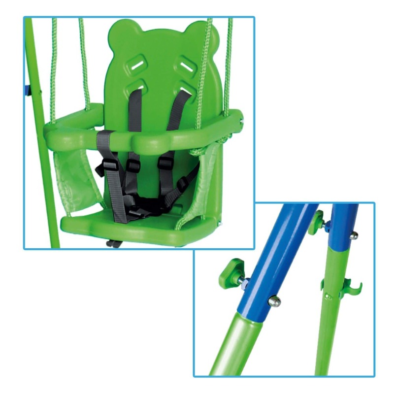 Altalena per bambini giardino con seduta in plastica seggiolino T-bar Dado Altalena per bambini giardino con seduta in plastica seggiolino T-bar Dado