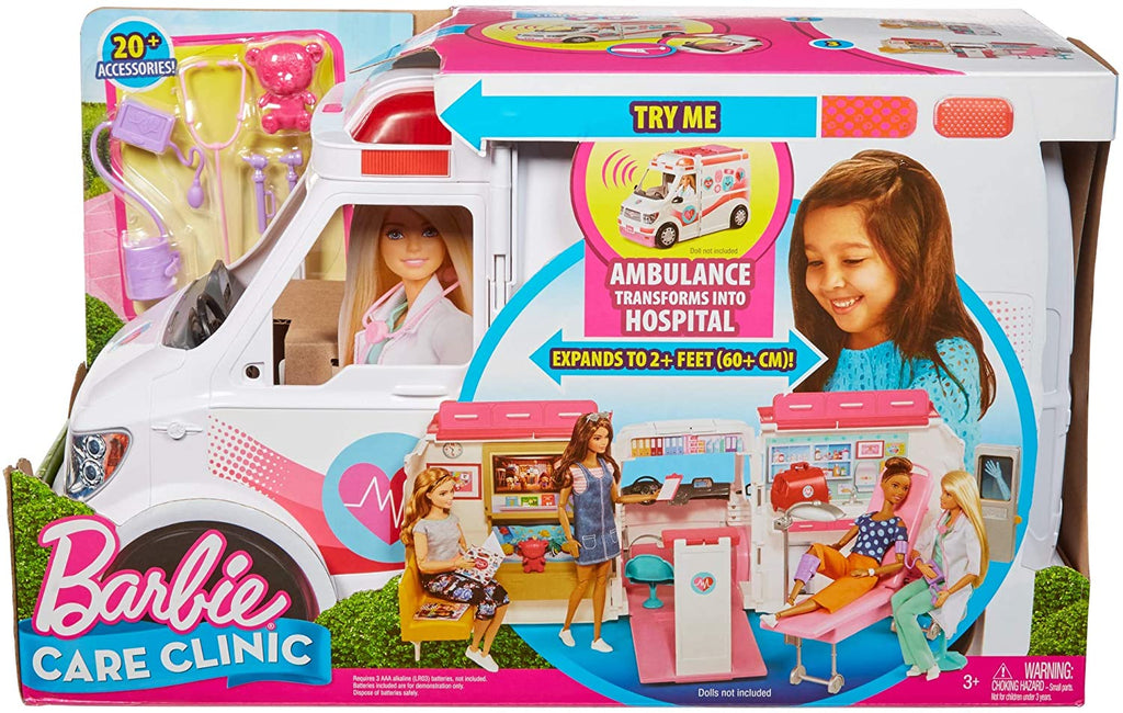 Barbie Ambulanza, Trasformabile in Clinica Mobile con 3 Stanze e Tanti Accessori - The Toys Store