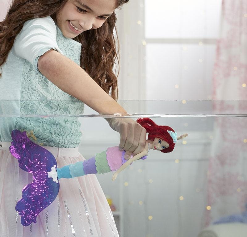 Bambole Bambola Ariel Sirena Coda Arcobaleno Reveal