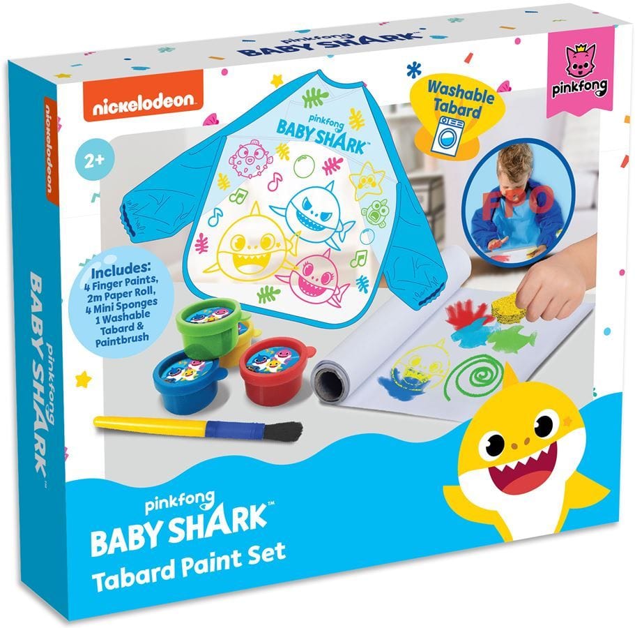 Giocattoli artistici e da disegno Baby Shark Set Artistico Pittura con Grembiule