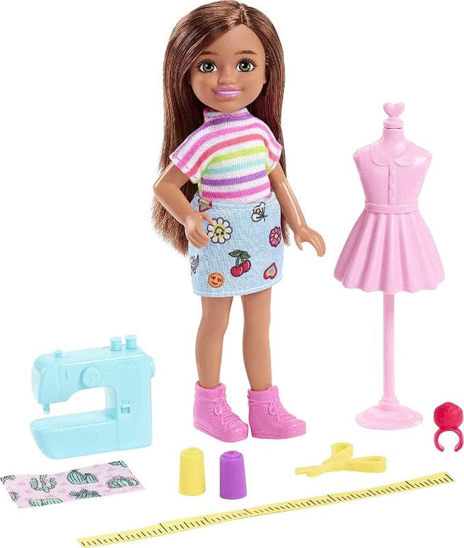 Bambole, playset e giocattoli Barbie Chelsea Playset Fashion Designer, Bambola con Accessori