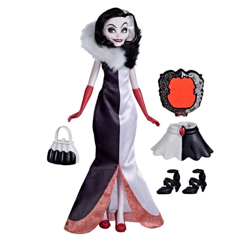 Bambole Disney Princess Villains, Bambola Crudelia De Mon con Accessori