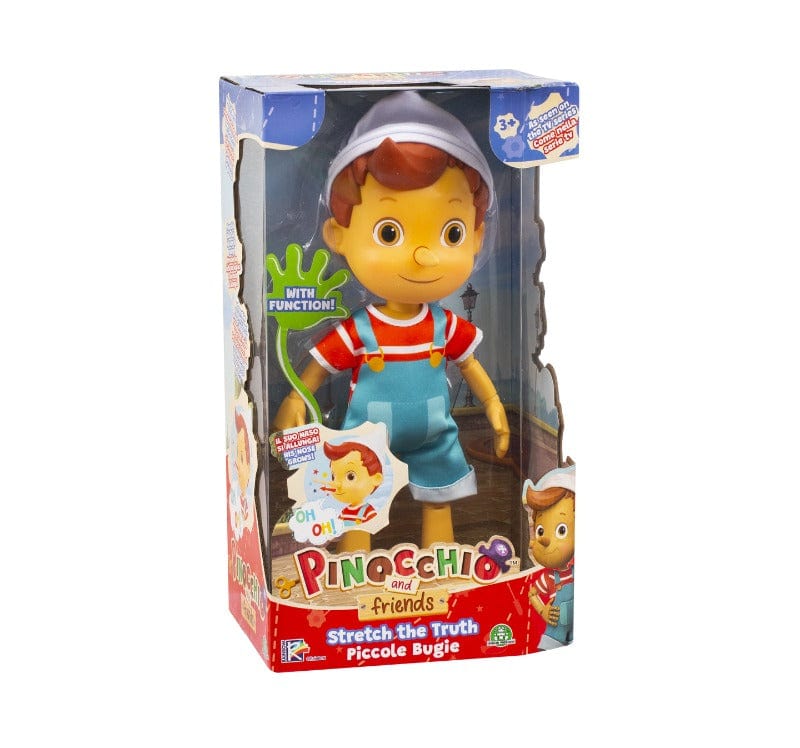 peluche Pinocchio Piccole Bugie, Bambola da 32cm con Naso che si Allunga Veramente