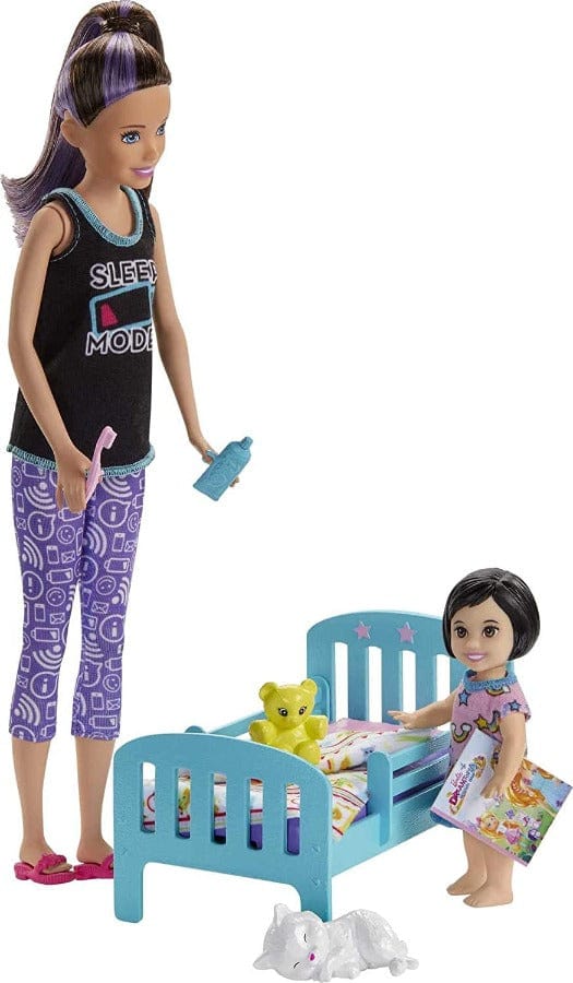 bambole Barbie Babysitter Skipper con Bambola e Lettino, GHV88