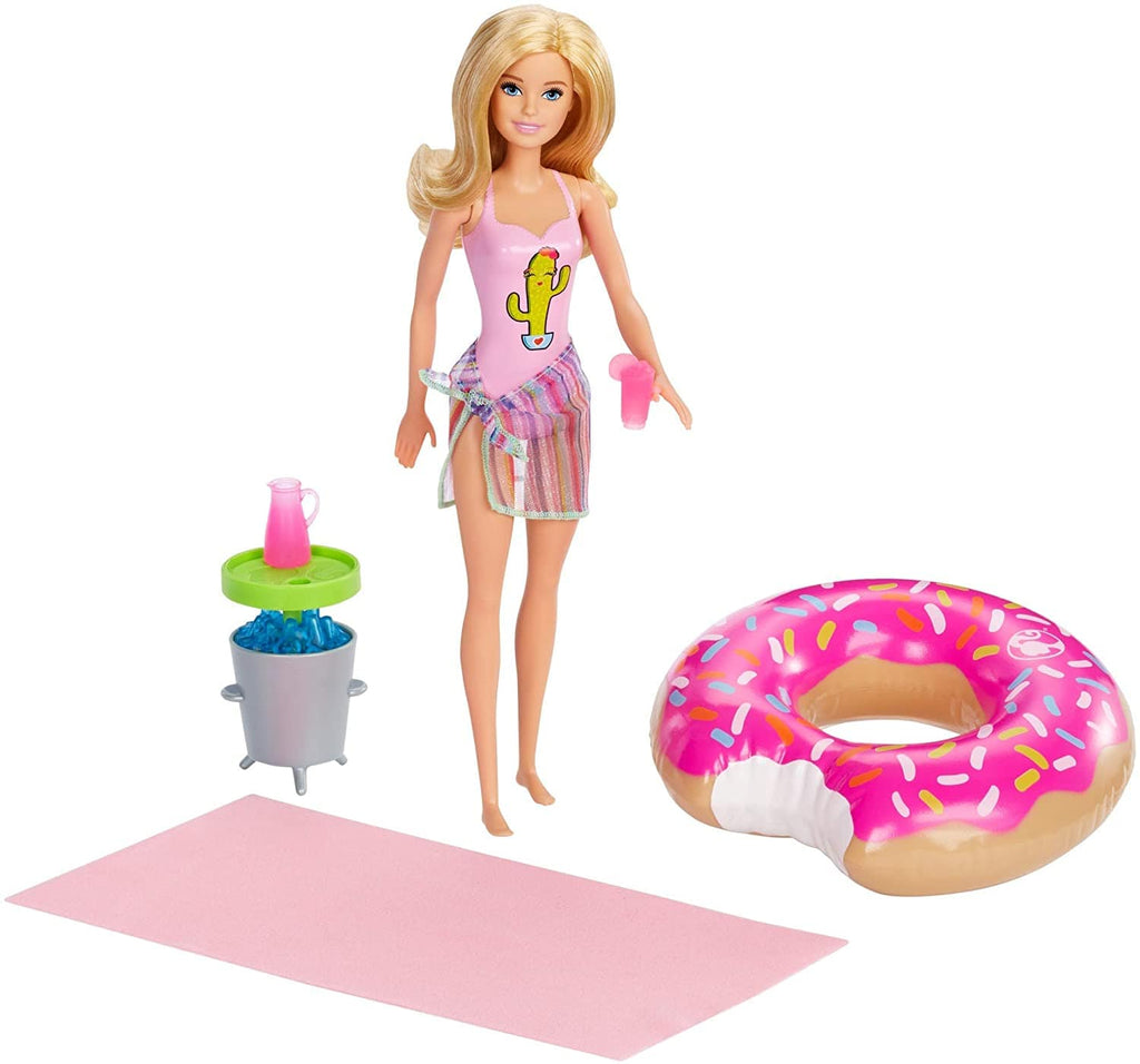 Barbie Barbie Playset Bambola Bionda Pronta per la Festa in Piscina, con Accessori Barbie Club Chelsea | Acquario con Bambola