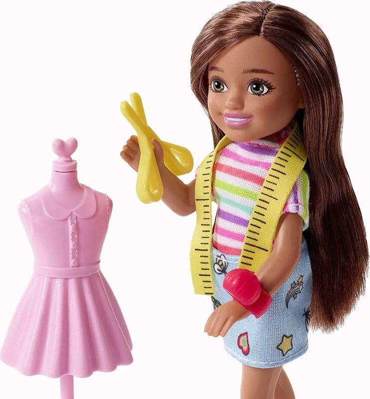 Bambole, playset e giocattoli Barbie Chelsea Playset Fashion Designer, Bambola con Accessori