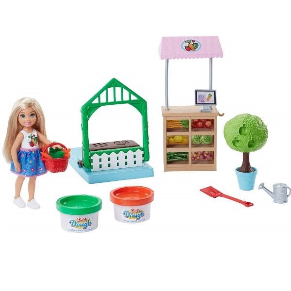 Bambole, playset e giocattoli Barbie Chelsea Playset Orto, Bambola con Pasta Modellabile