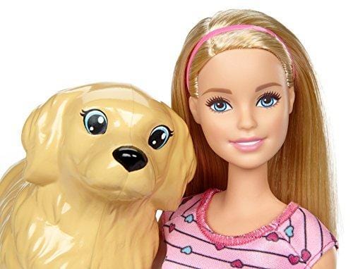 Barbie Bambola con Cagnolina Incinta, 3 Cuccioli Appena Nati