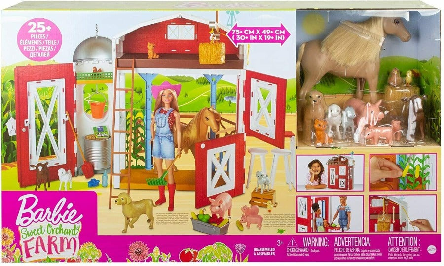 Barbie Barbie Fattoria Playset con Bambola, Sweet Orchard