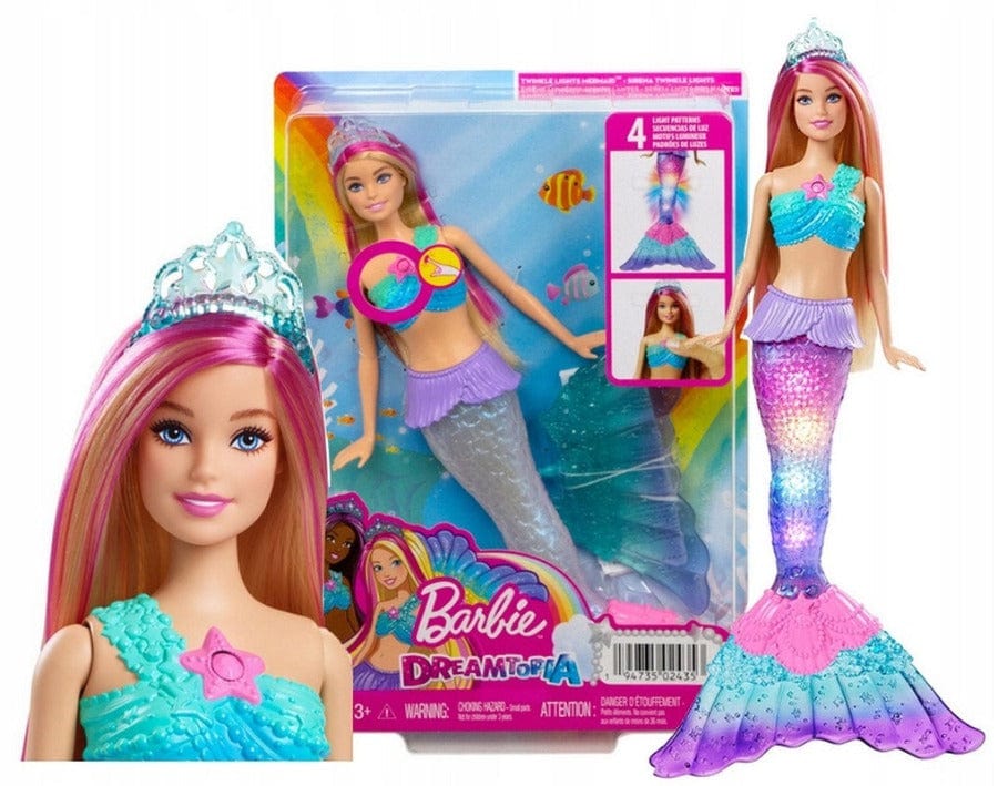Barbie Barbie Sirena, Bambola immergibile in acqua con Luci Scintillanti