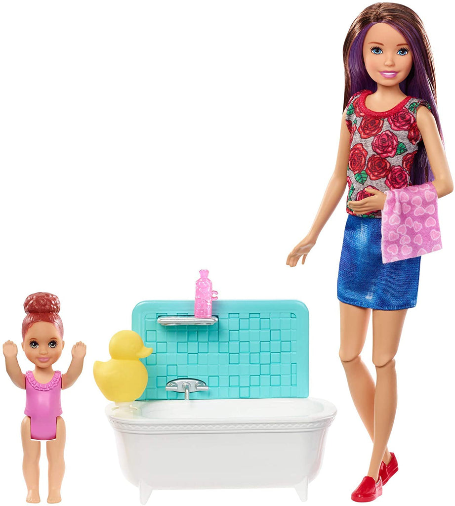 Barbie Skipper Babysitter con Vasca da Bagno e Accessori - The Toys Store