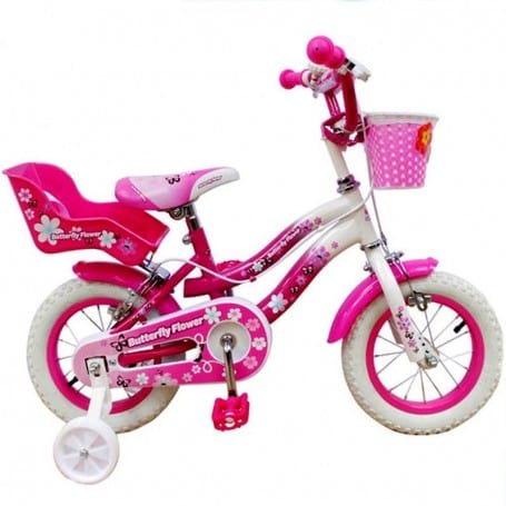 Biciclette Bicicletta Bambina 12" Butterfly Flower, Età 2-4 Anni