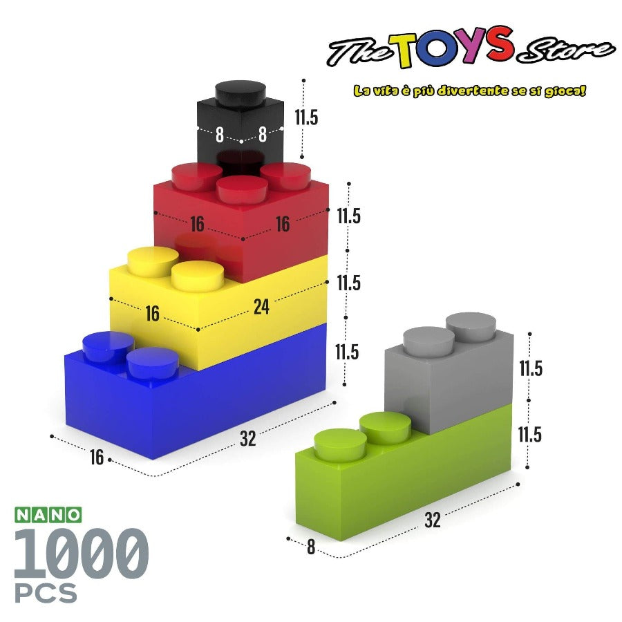 Scatola Costruzioni da 1000 Pezzi Compatibili - The Toys Store