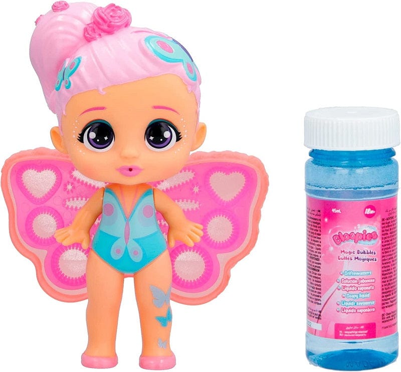 Bambole Bloopies Magic Bubbles, Bambola Fatina che Spruzza Acqua e fa Bolle Magiche con le sue Ali, IMC Toys