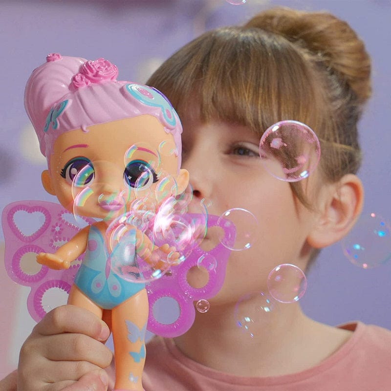 Bambole Bloopies Magic Bubbles, Bambola Fatina che Spruzza Acqua e fa Bolle Magiche con le sue Ali, IMC Toys