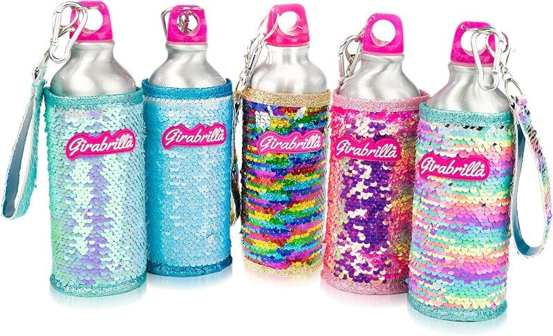 Borracce Girabrilla, Borraccia in Alluminio con Paillettes Cambia Colore