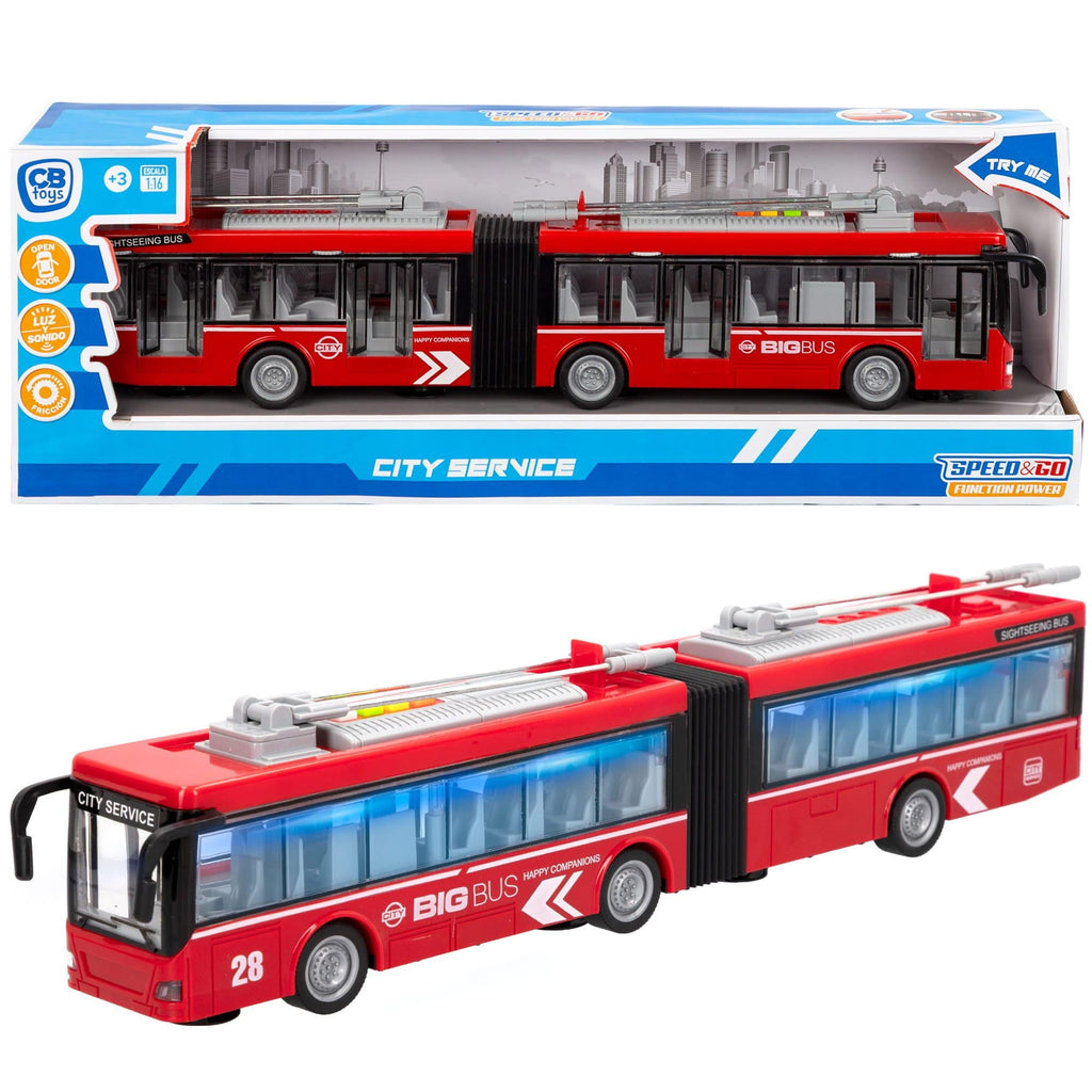 Autobus Giocattolo 45cm con Luci e Suoni