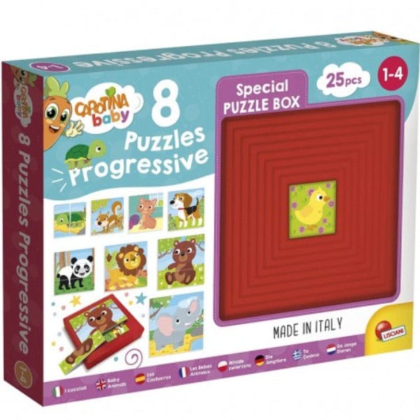 Giocattoli educativi Carotina Baby, 8 Puzzle Progressivi La Fattoria Lisciani 95483 Carotina Baby fattoria | The Toys Store