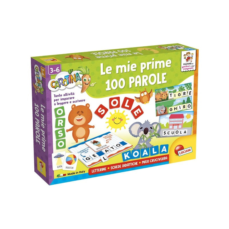 Carotina Maxi Le mie Prime 100 Parole, Lisciani Giochi