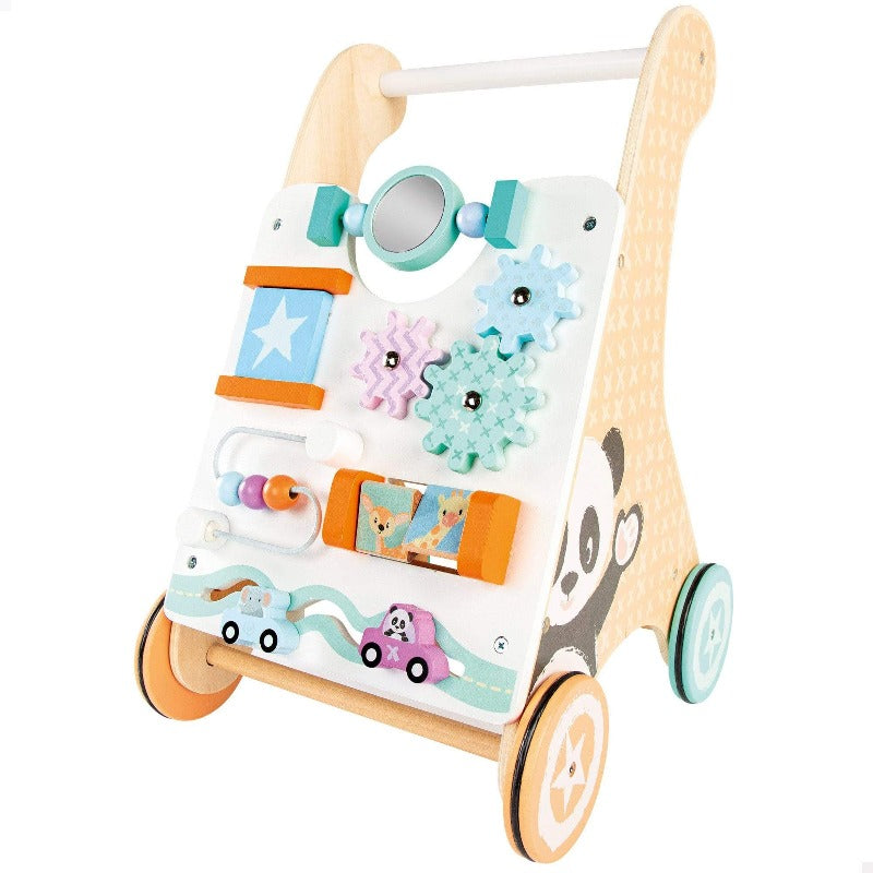 Giocattoli Primi Passi Spingibile con Giochi | Carrello In Legno per Imparare a Camminare