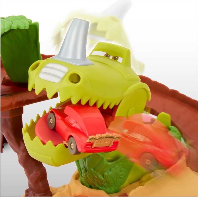 macchinine Disney Cars On The Road, Playset Parco dei Dinosauri