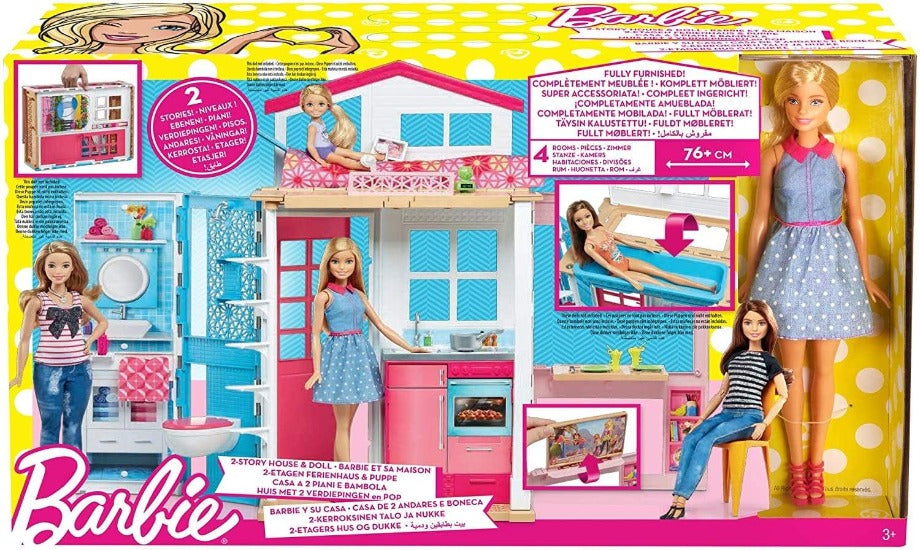 Barbie Barbie Casa a 2 Piani con Bambola e Accessori 