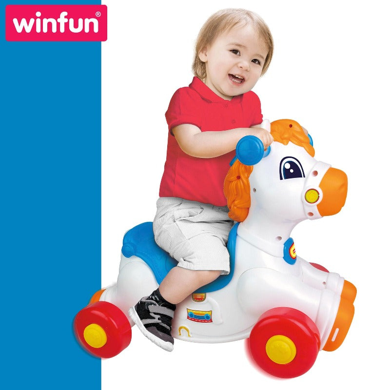 Cavalcabile Cavallino Primi Passi 2 in 1 per Bambini con Luci e Suoni The Toys Store