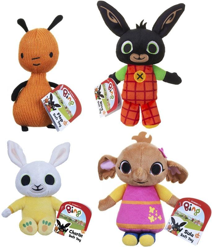 Peluche Bing, Flop, Sula e Charlie da 20 cm - The Toys Store