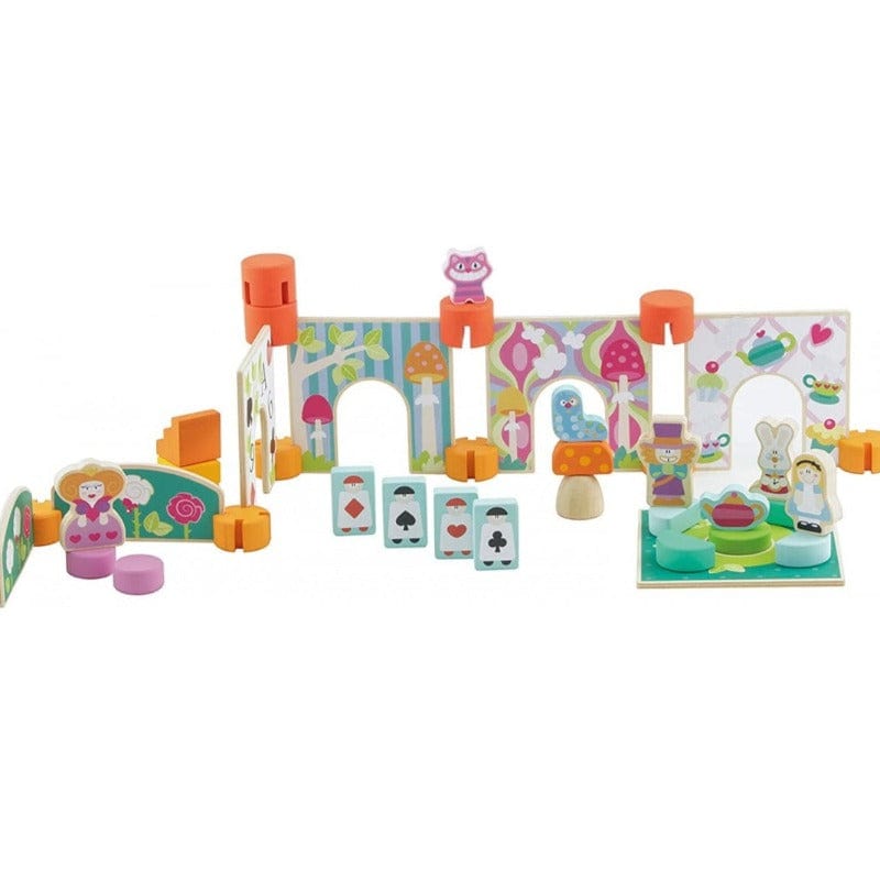 Costruzioni Costruzioni in Legno per Bambini, Kit da 40 Pezzi Sevi Magic Land