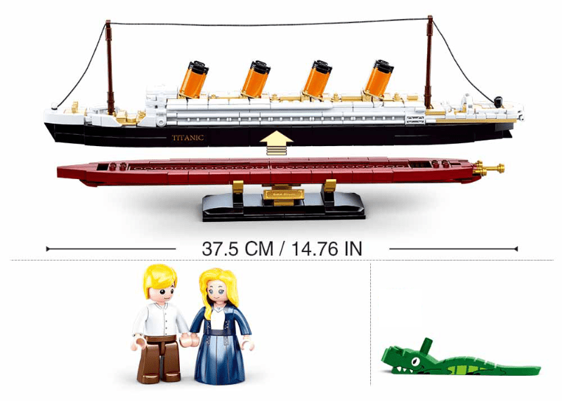 Blocchi a incastro Sluban set di Costruzioni Nave Titanic 481pz