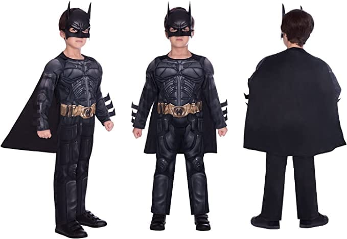 Costume Carnevale Costume Batman Bambino, Travestimento Cavaliere Oscuro