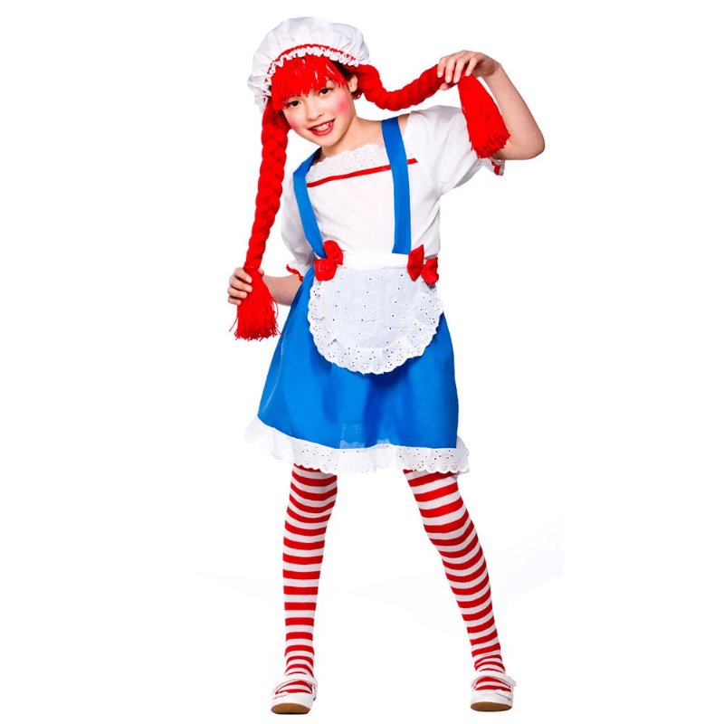 Costume di carnevale tipo Pippi Calzelunghe bambina Costume di carnevale tipo Pippi Calzelunghe bambina