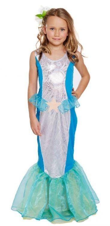 Costume sirena del mare da bambina
