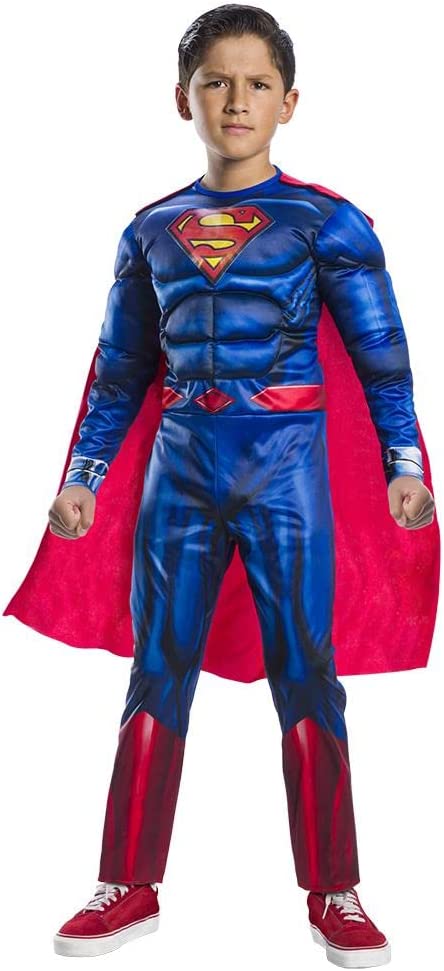 Costume Carnevale Superman Travestimento Bambini con Muscoli