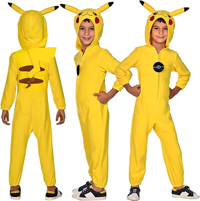 Costume Carnevale Costume Carnevale con licenza Pokemon Pikachu per bambini, 3-4 Anni
