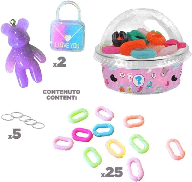 Giocattoli Fashion Funny Charms Suprise, Kit per Braccialetti e Collane per Bambini