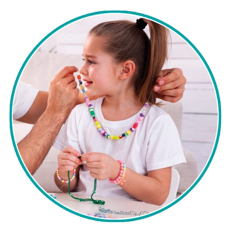 Gioco Creativo Crea braccialetti per Bambini, Creabracciali con Perline +3Anni