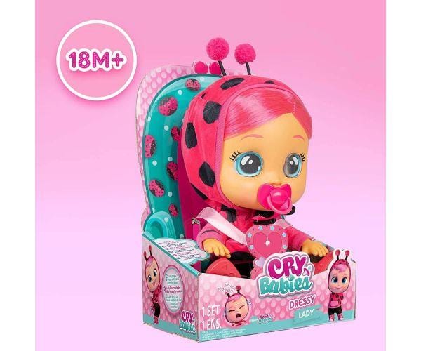 Cry Babies Lady Dressy  | Nuova Bambola Coccinella 2.0 - The Toys Store
